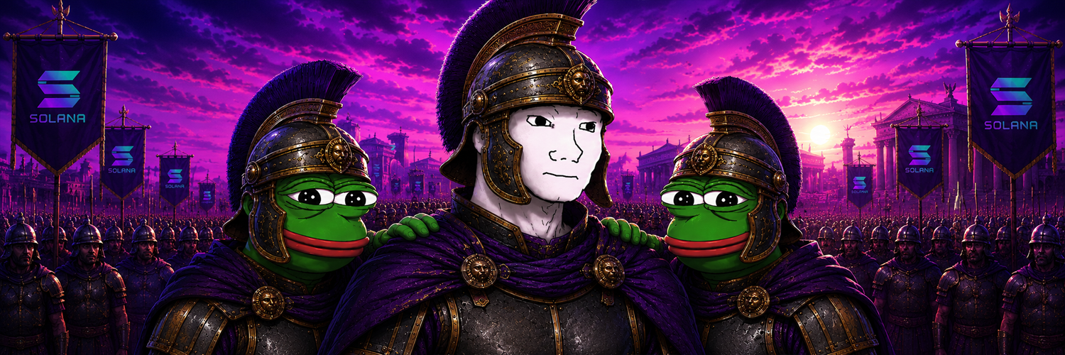 Soldius Maximus — Roman legion of Pepe and Wojak under Solana standards
